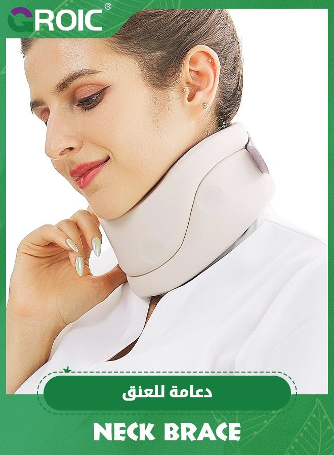 Neck Brace for Neck Pain and Support for Women,Men-Cervical Collar-Vertebrae Whiplash Wrap for Posture,Sleeping-Spinal Support and Spine Pressure-Soft Neck Brace for Pinched Nerve (Medium(14-17 Inch)