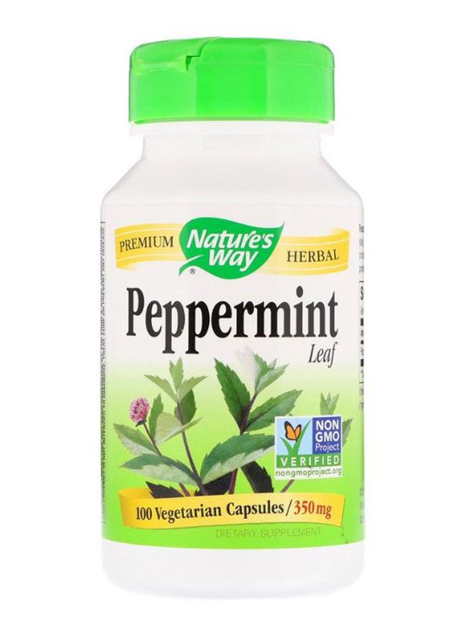 Peppermint Leaf Dietary Supplement - 100 Capsules