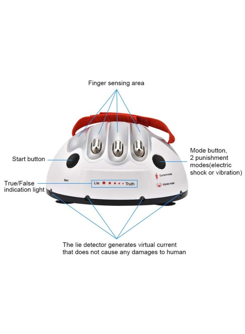 Micro Electric Shock Lie Detector, Finger Lie Detector Test Detector, Truth Or Dare Party Game Novelty Analyzer Consoles, Suitable for Having Fun with Your Friends, Families