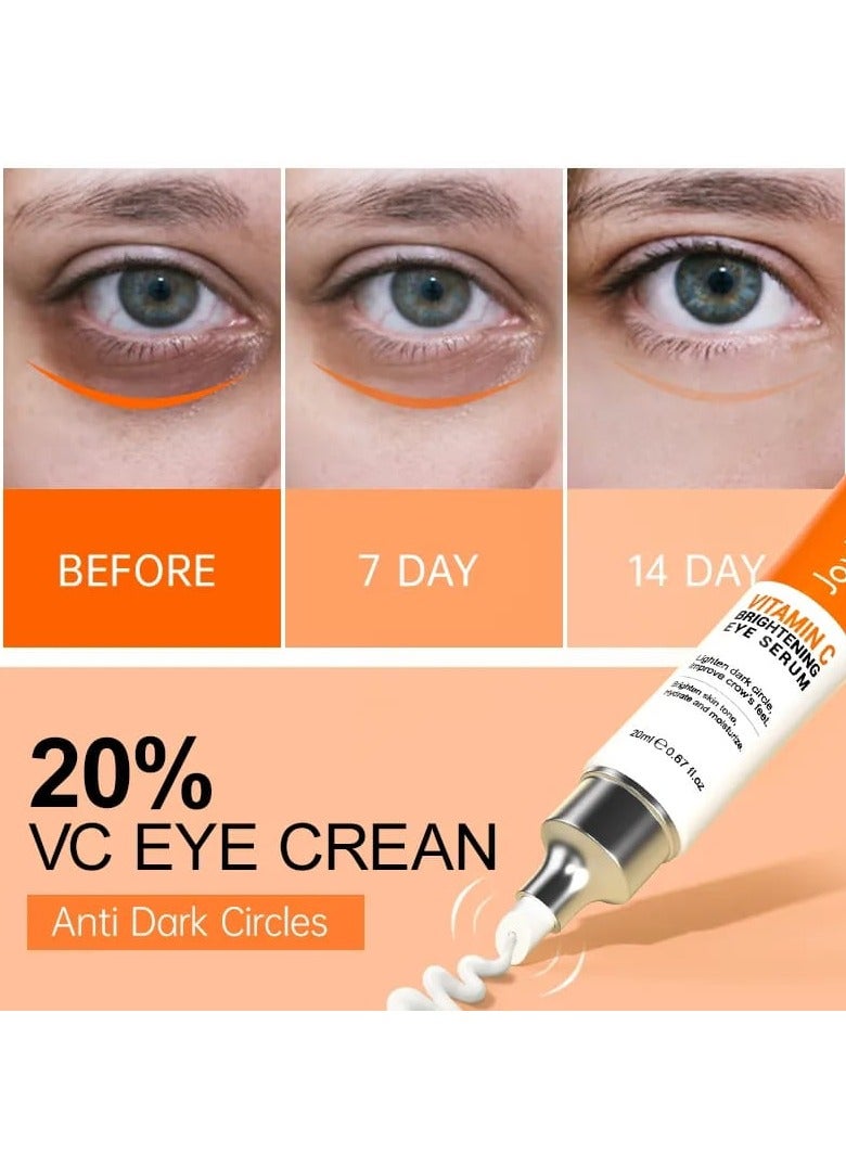 Vitamin C Brightening Eye Cream Serum Remove Dark Circles Eye Bags Wrinkles And Fine Lines - 20 ml