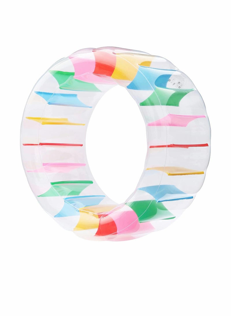 Kids Colorful Inflatable Water Wheel, 40 Inches Giant Roller Float, Swimming Pool Float