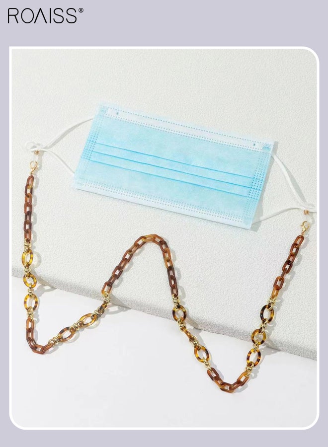 3Pcs Acrylic Glasses Chains for Women, Eyewear Strap Holders Hanging Neck Rope Windproof Mask Lanyard Eyeglasses Accessory, 75cm
