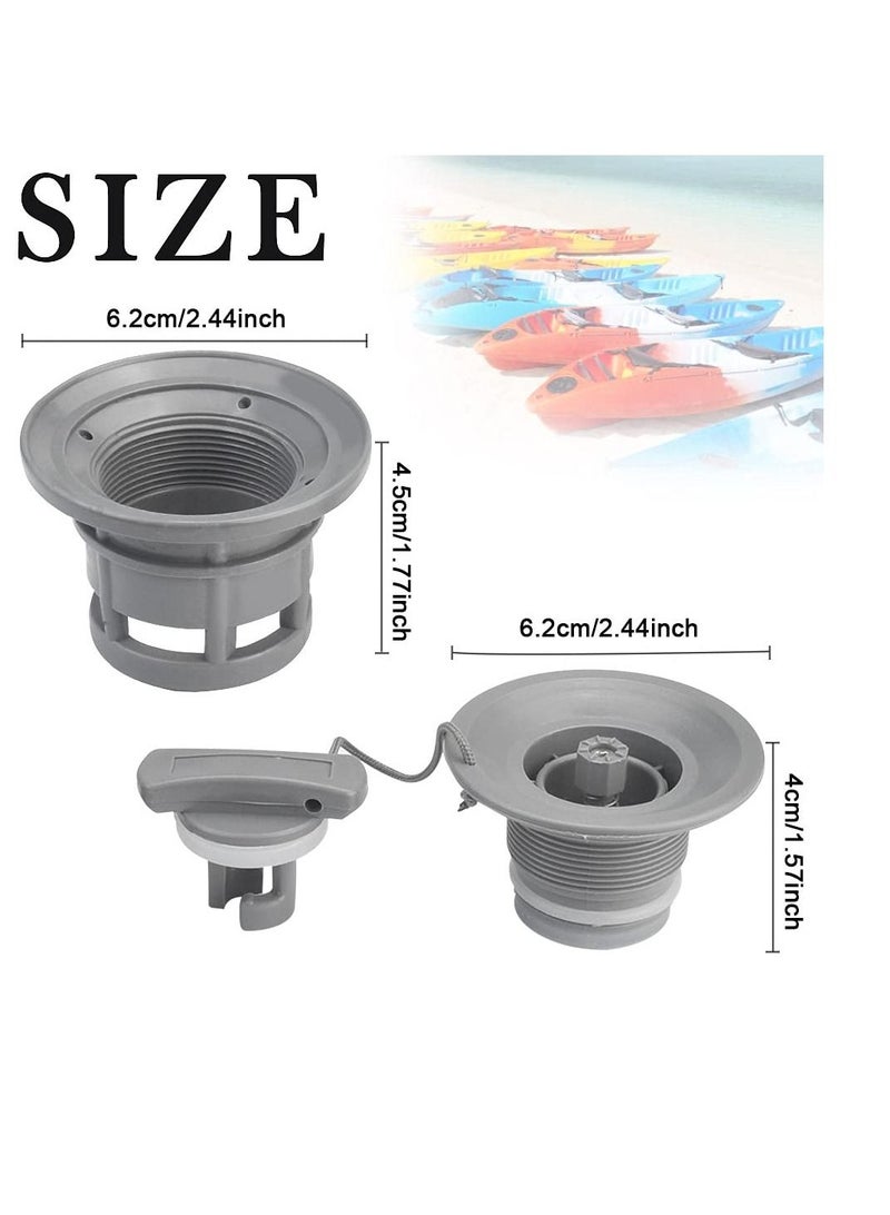 Inflatable Boat Air Valve, Kayak 8 Teeth Air  Valve PVC Boat Valve Air Gas Valve Cap Replacement Inflatable Valve Replacement , Kayak Air Valve Adapter, Suitable  for Inflatable Boat Dinghy Kayak Cano