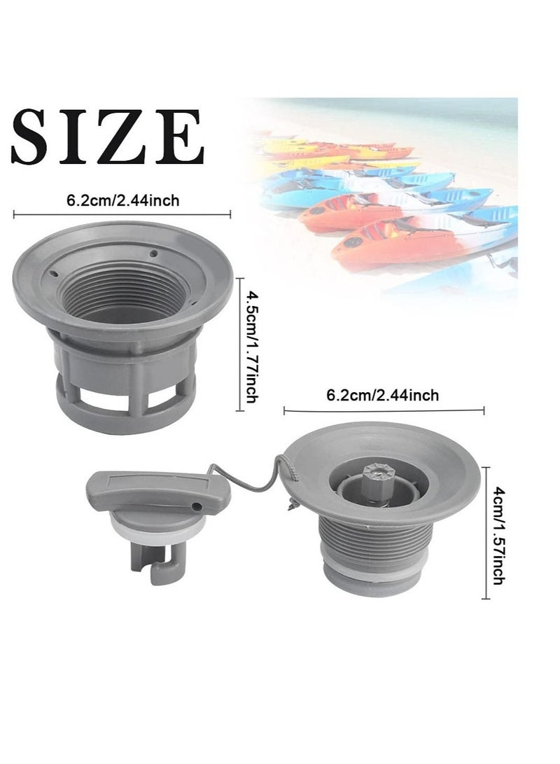 Inflatable Boat Air Valve, Kayak 8 Teeth Air  Valve PVC Boat Valve Air Gas Valve Cap Replacement Inflatable Valve Replacement , Kayak Air Valve Adapter, Suitable  for Inflatable Boat Dinghy Kayak Cano