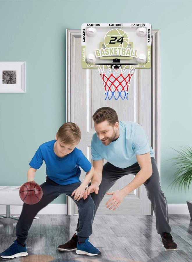 Mini Basketball Hoop Set for Kids, Basketball Hoop for Door Complete Basketball Game Accessories with 1 Balls, Basketball Peripheral Toys, Basketball Hoops for Indoor Outdoor