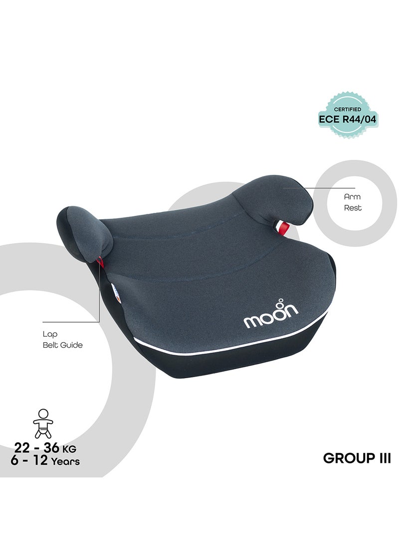 Kido Baby Booster Lightweight Car Seat, Group 3 (22-36 kg) - Dark Grey