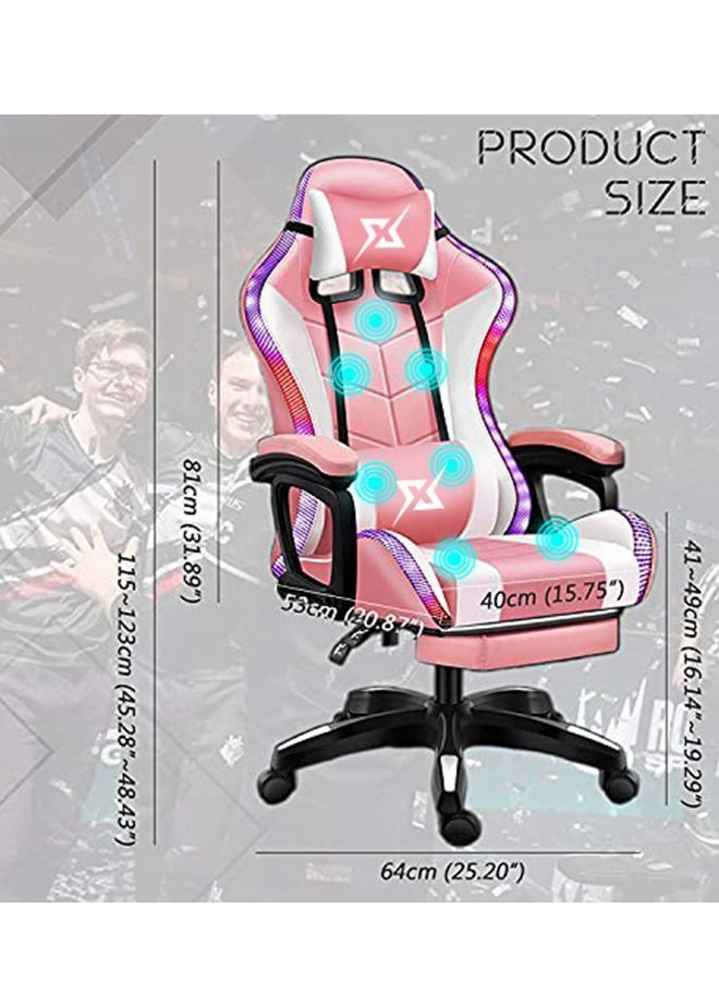 Gaming Chair LED Light Racing Chair,Ergonomic Office Massage Chair