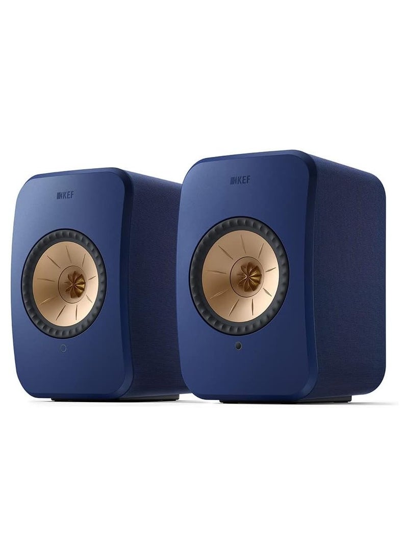 KEF LSX II Wireless HiFi Speakers (Pair) - Cobalt Blue, USB