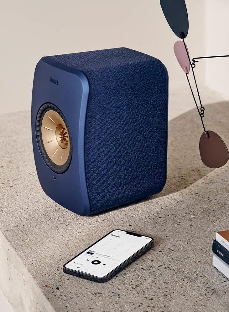 KEF LSX II Wireless HiFi Speakers (Pair) - Cobalt Blue, USB