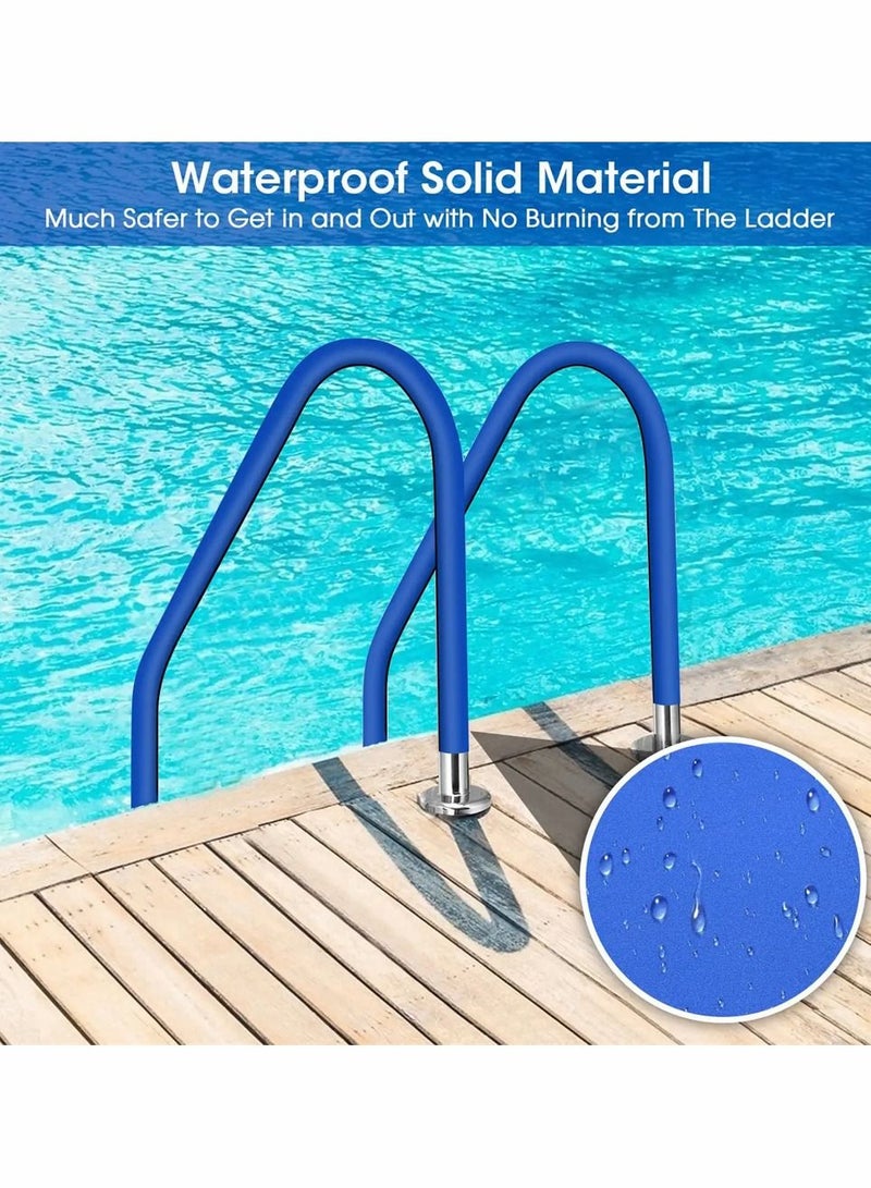 Pool Handrail Cover, Pool Rail Grip Hand Rail Covers, Safety Grip Sleeve with Zipper, Neoprene Hand Grip Rail Slip Cover for Swimming Pool Inground Ladder Handles Hand Railing Covers Grips (4 Feet)