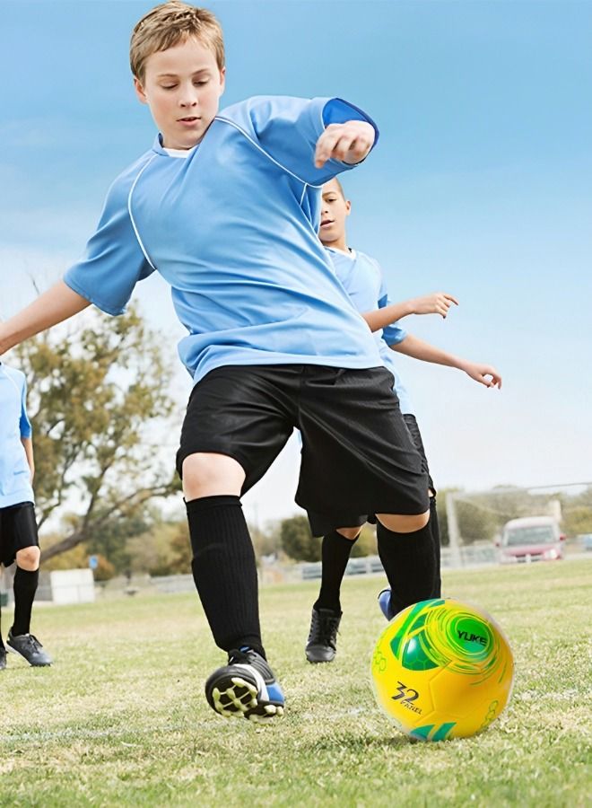 Sports Soccer Balls Official Size 5 Traditional Soccer Balls Size for Kids and Adult Training Ball Official Match Football Balls with Pump, Outdoor & Indoor Match or Game