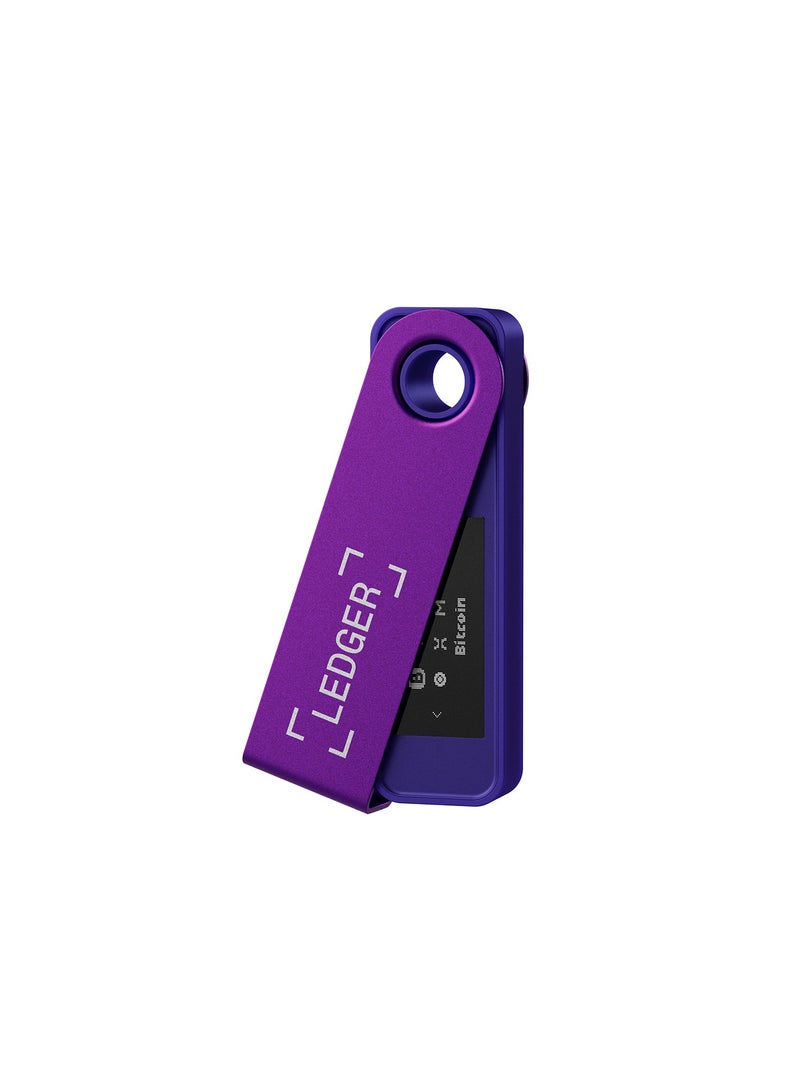 Nano S Plus Hardware Wallet | Safest Crypto & NFT Cold Storage, OLED Screen, Type-C Connectivity, 5000+ Coins Supported, for Android, MacOS & Windows - Amethyst Purple