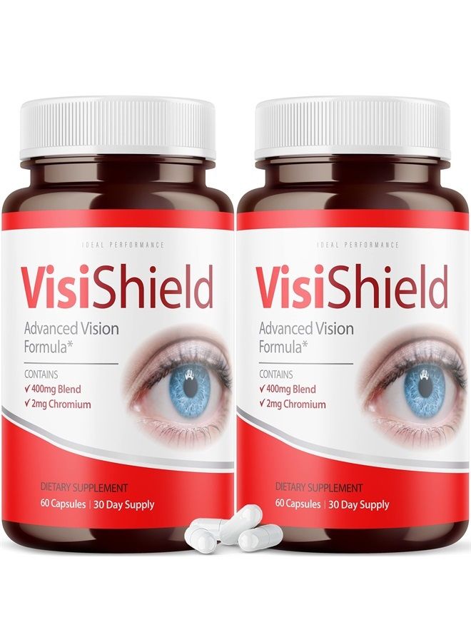 (2 Pack) Visishield Advanced Vision Formula for Eyes Supplement Pills Vitamins (120 Capsules)