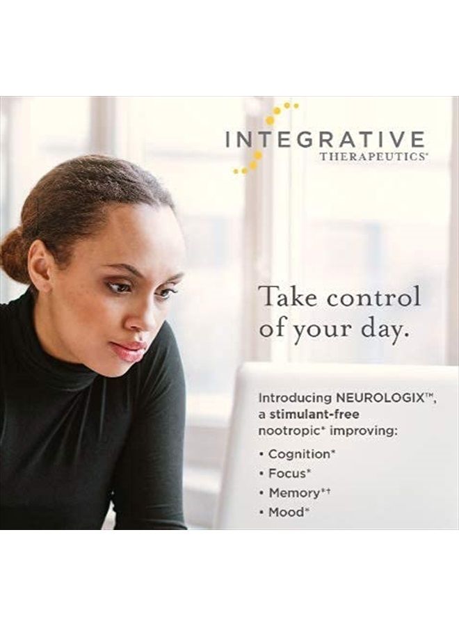 – Neurologix – Nootropic* – Supports Concentration, Focus, Cognitive Function* - Non-Stimulant with Neumentix Spearmint Extract, Citicoline, Saffron, B6-28 Capsules