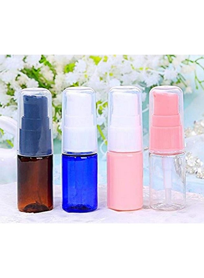 6Pcs 10Ml/0.3Oz Travel Bottle Set Empty Refillable Liquid Lotion Cream Shampoo Serums Pressed Pump Containers Dispenser With Cap Cosmetic Makeup Sample Packing (Brown)