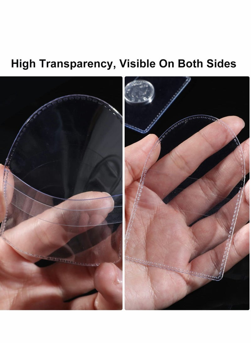 Single Pocket Coin Sleeves, 50 Pcs Collectors Individual Clear Plastic Sleeves Holders Small Pouch Protector for Coins Jewelry and Items Storage (2.2 Inches)