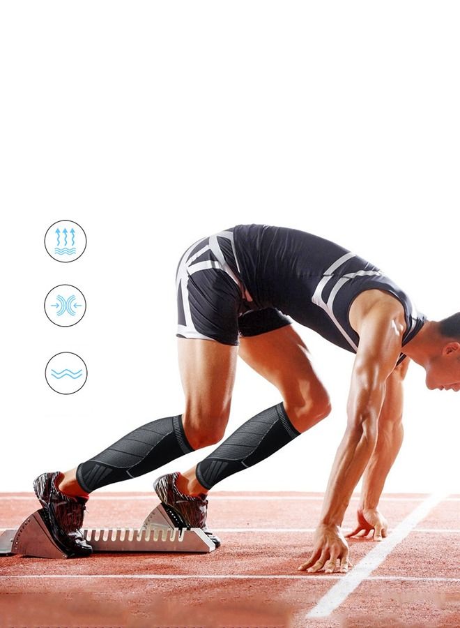 Leg Guards Wraps, Leg Compression Sleeves Knee Braces for Working Out and Injury Prevention, Protection Shin Guards for Basketball Football Running Trainning