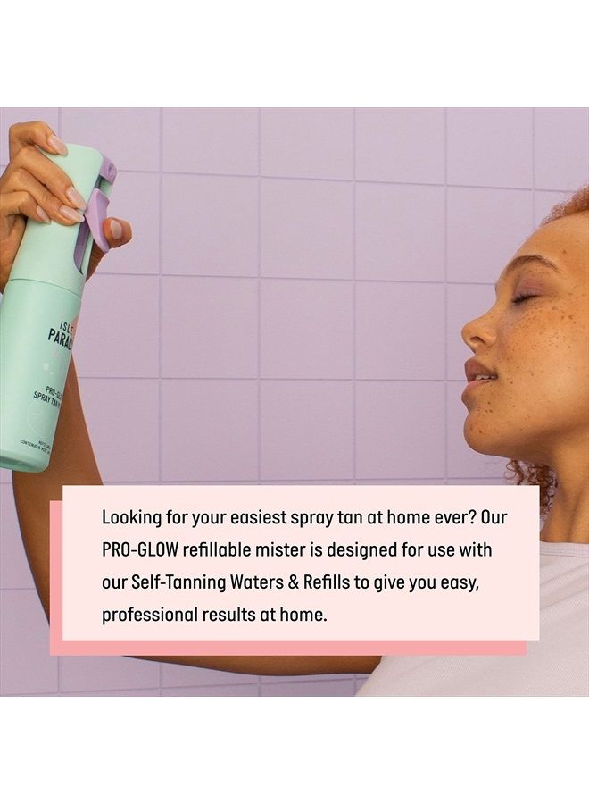 Pro Glow Spray Tan Mister - Refillable Continuous Mist Spray Bottle for Flawless Self Tan, 1 Count