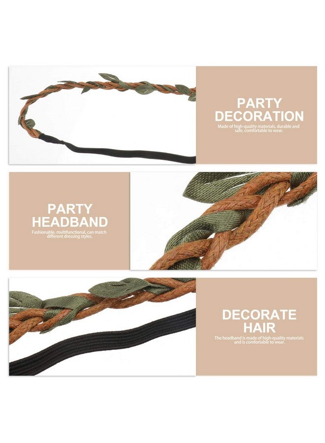 10Pcs Flower Wreath Headband Diy Rattan Garland Hairband Flower Crown Hair Wreath Halo Natural Headdress For Wedding Festival Party Vacation Photography Prop Brown