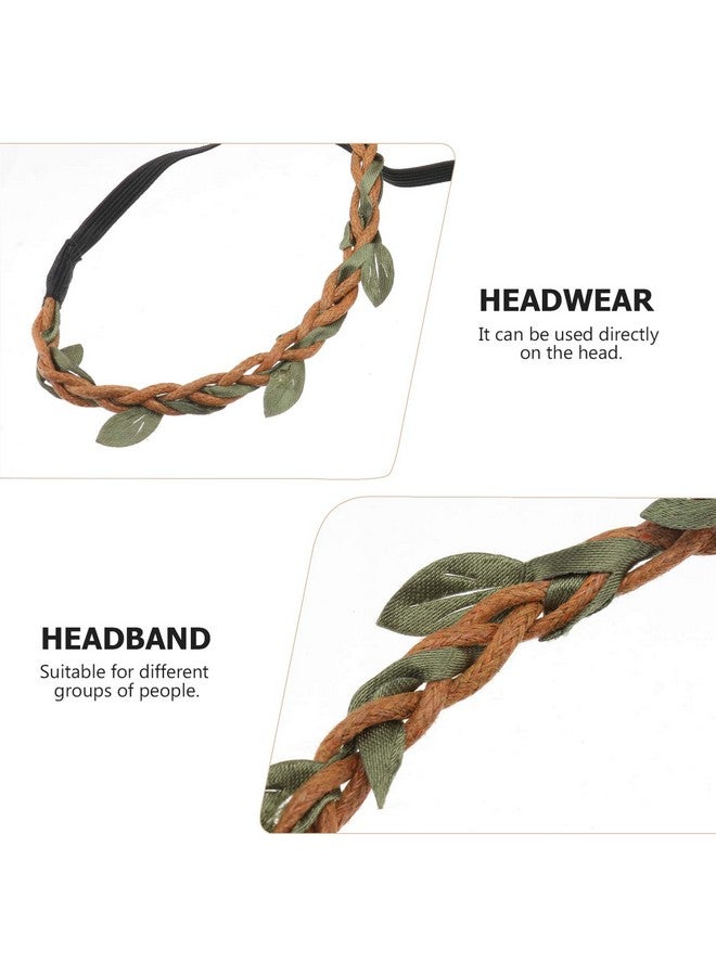 10Pcs Flower Wreath Headband Diy Rattan Garland Hairband Flower Crown Hair Wreath Halo Natural Headdress For Wedding Festival Party Vacation Photography Prop Brown