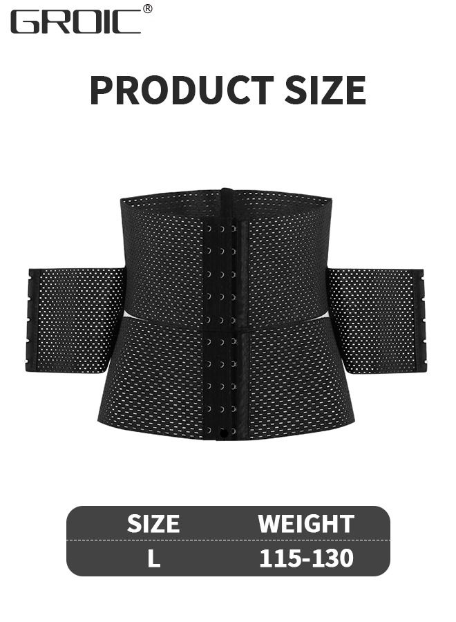 Waist Trainer for Women Triple Belt Body Shaper Waist Trainer Corset with 3 Hooks and 3 steel Bones, Sauna Workout Trimmer Belts Underbust Corset Tummy Control Hourglass Tummy Slimming Belly Body Shap