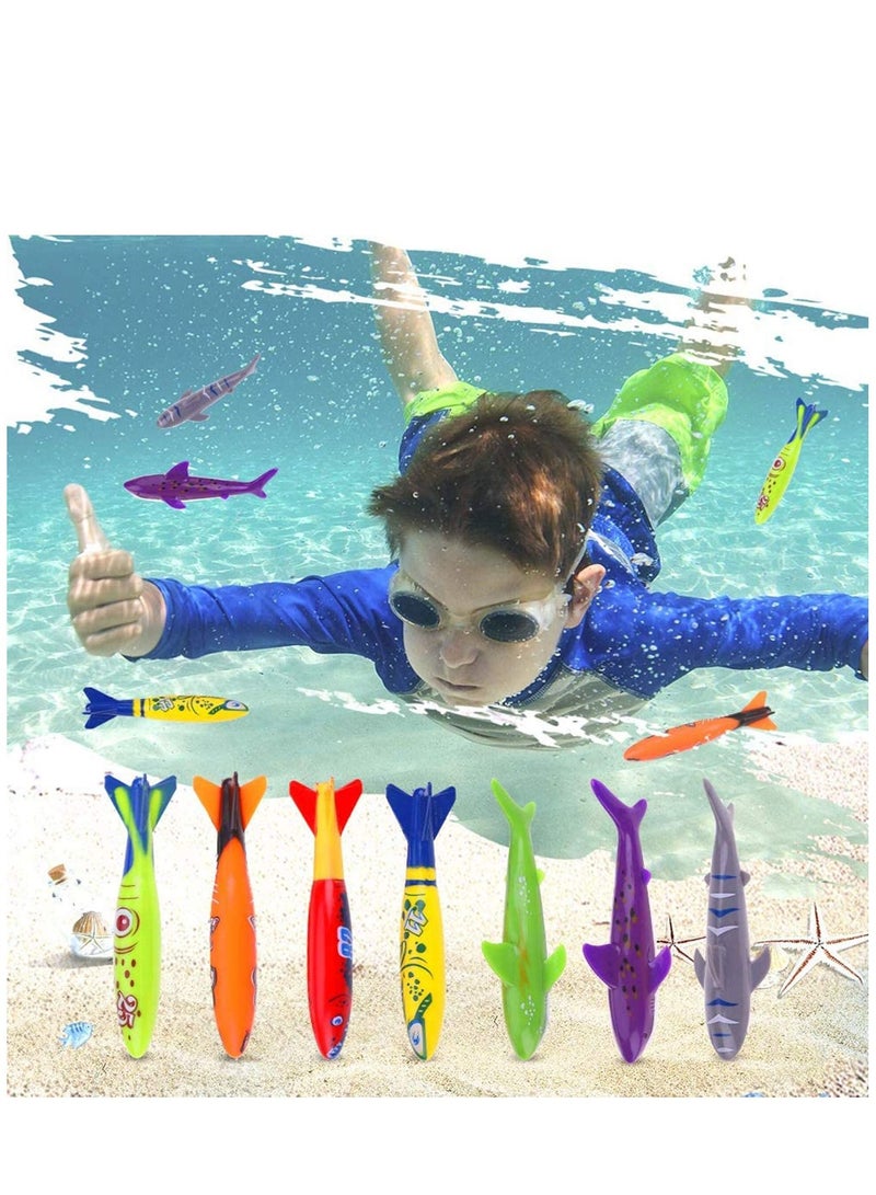 34pcs Diving Toys Dive Sticks 4pcs Dive Rings 4pcs Bandits Underwater Swimming Pool Toys Diving Game Training Gift for Kids Boys Girls