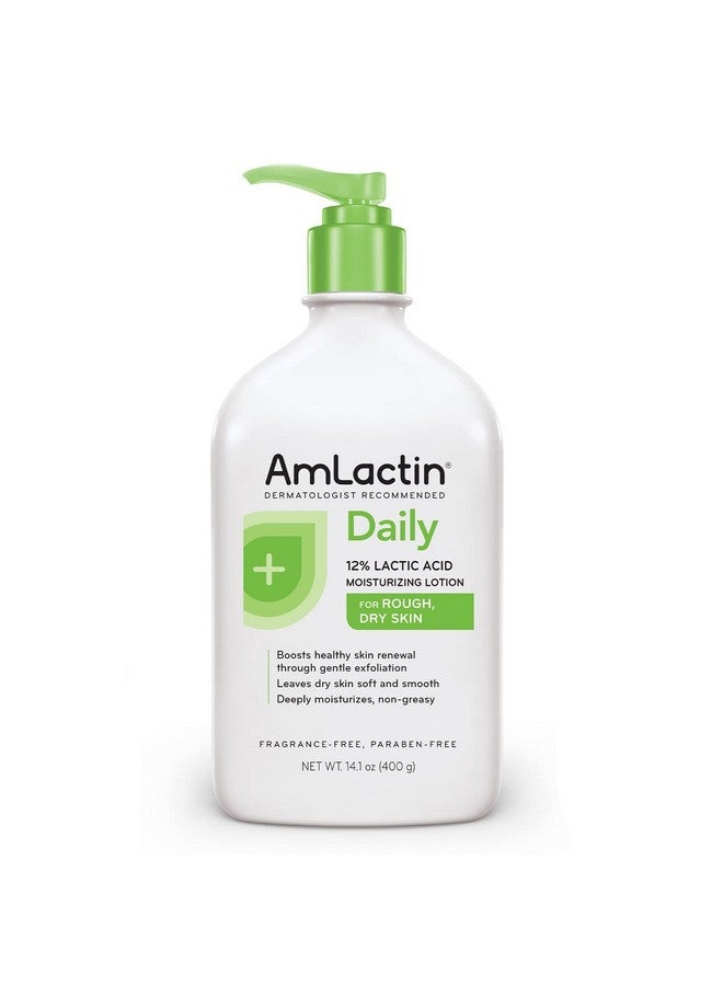 Daily Moisturizing Lotion For Dry Skin 14.1 Oz Pump Bottle 2In1 Exfoliatorbody Lotion With 12% Lactic Acid Dermatologistrecommended (Packaging May Vary)