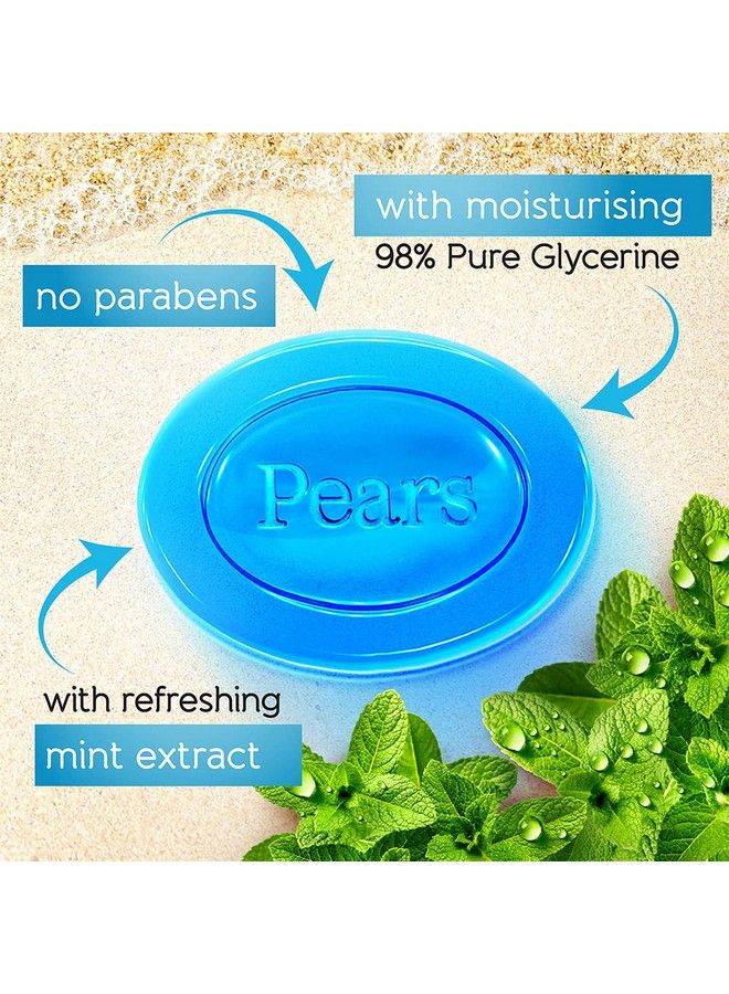 Soft & Fresh Bathing Bar With 98% Pure Glycerine & Mint Extracts For Fresh Glow (125G X 4)