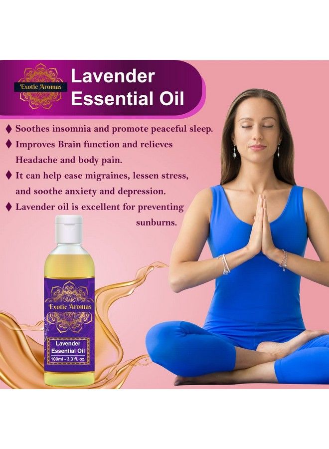 Lavender Essential Oil & Rose Oil Pack Of 2 100 Ml