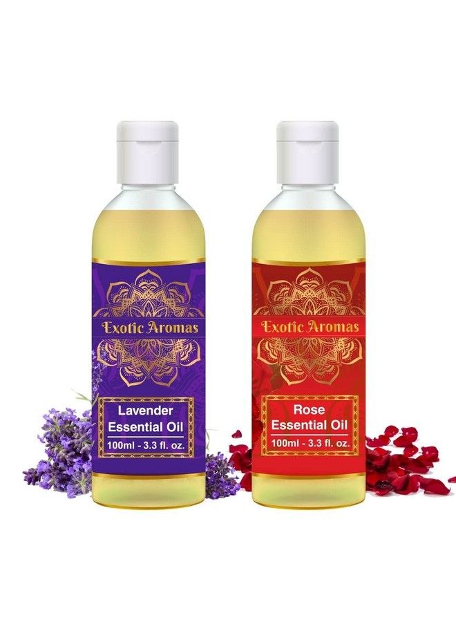 Lavender Essential Oil & Rose Oil Pack Of 2 100 Ml