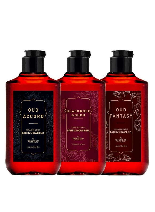 Luxury Oud Body Wash Shower Gel Combo Pack (250Ml*3) Body Wash For Women & Men Body Wash Shower Gel Mens Body Wash Shower Gel 100% Vegan