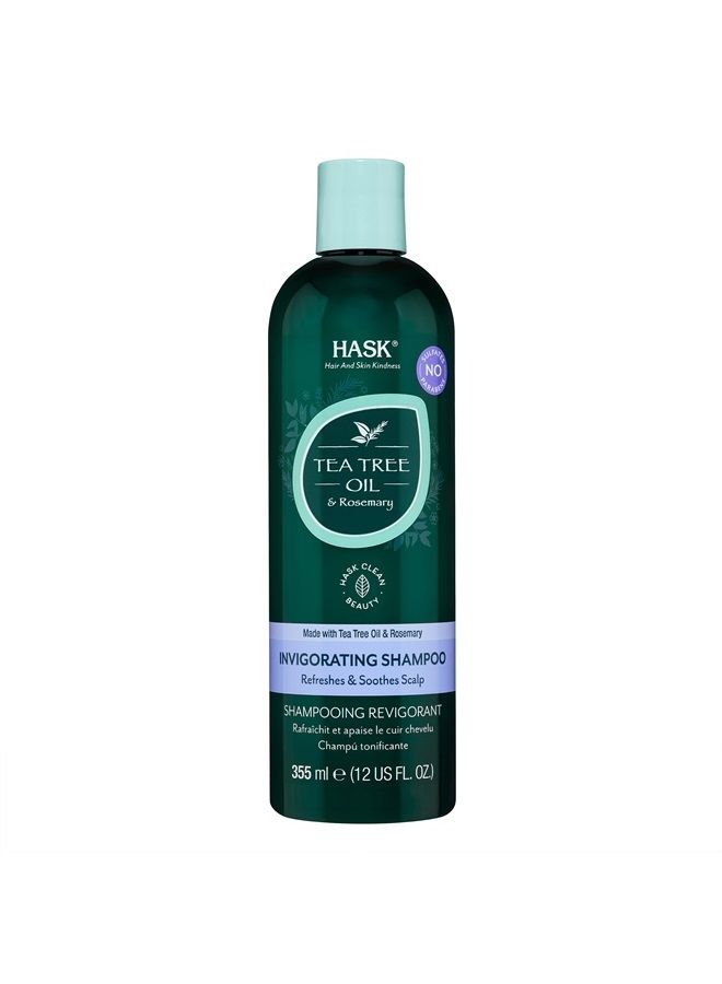 Hask Tea Tree & Rosemary Oil Scalp Care Shampoo - 12 fl oz