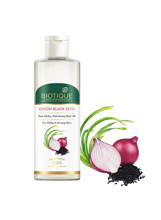 Onion Black Seed Hair Oil For Silky And Strong Hair 200Ml ; Controls Hair Fall Promotes Growth (Pack Of 2)