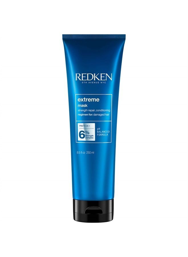 Redken Extreme Mask | Hair Mask for Damaged, Brittle Hair | Fortifies & Strengthens Distressed Hair | 8.5 Fl. Oz. (Pack of 1)