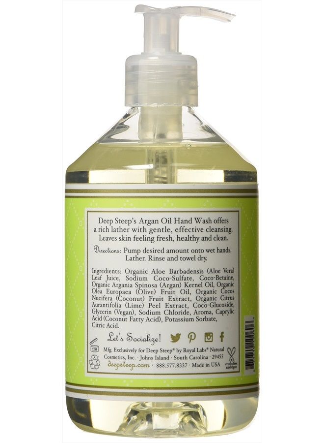 Argan Oil Liquid Hand Wash, Coconut Lime, 17.6 Fluid Ounce