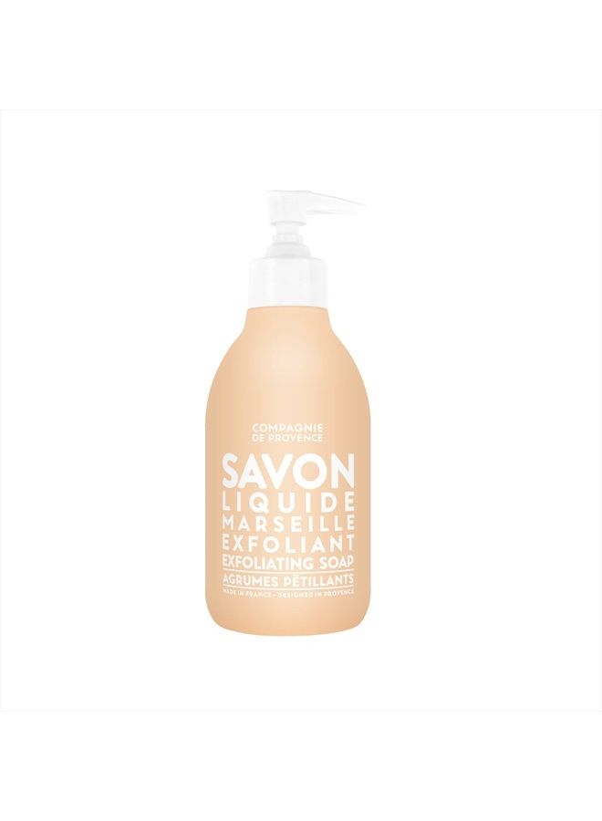 Compagnie de Provence Savon de Marseille Extra Pure Liquid Soap - Exfoliating Sparking Citrus - 10 Fl Oz Pump Bottle