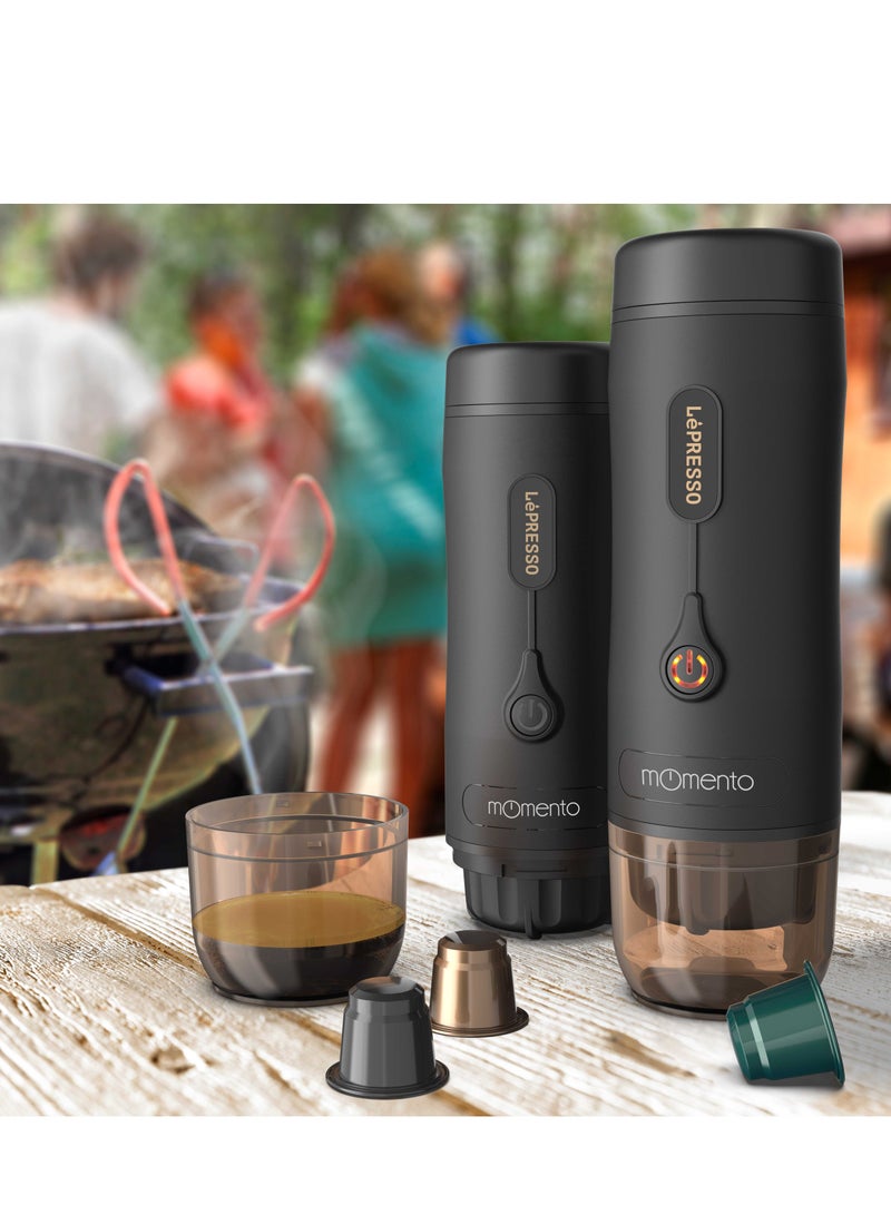 Momento Coffee Maker 2.0 Portable Espresso Coffee Machine 75W 2500mAh - Black