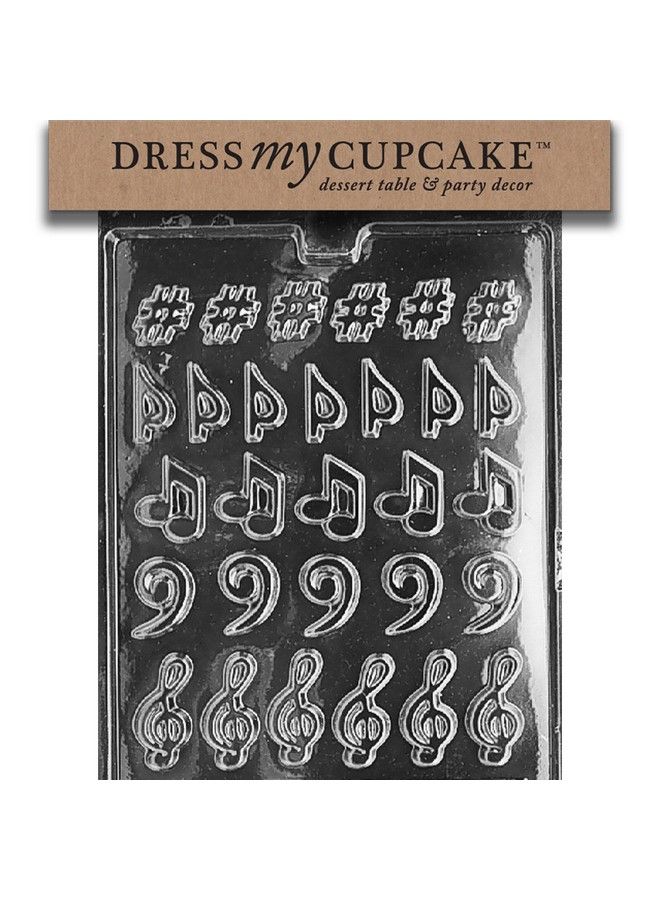 Musical Cliff Notes Sharp Trebel Base Clef Chocolate Mold J006