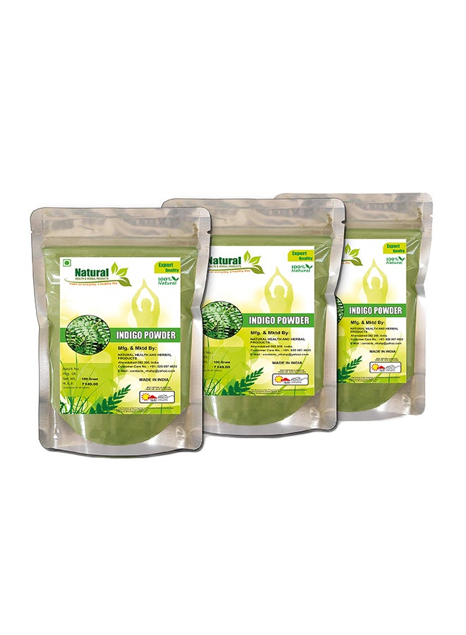 Pack of 3 Organic Indigo Powder Green 300grams