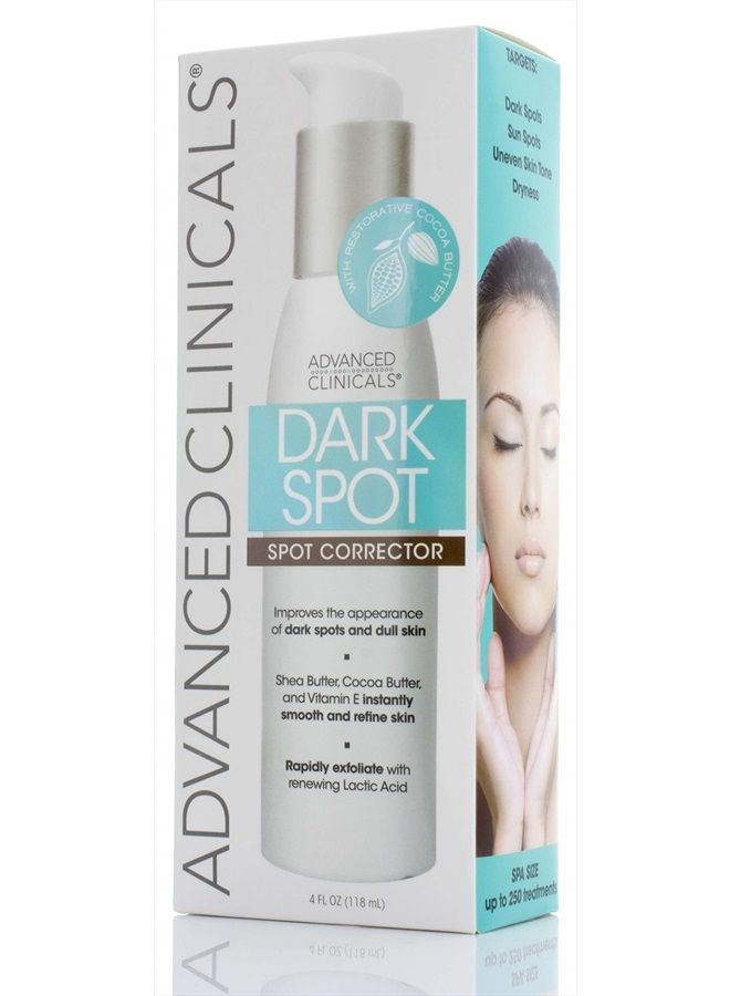 Dark Spot Corrector Facial Cream W/Shea Butter & Hyaluronic Acid Skin Care Face Lotion. Anti Aging Moisturizer Targets Dark Spots, Wrinkles, Age Spots & Uneven Skin Tone, 4 Fl Oz