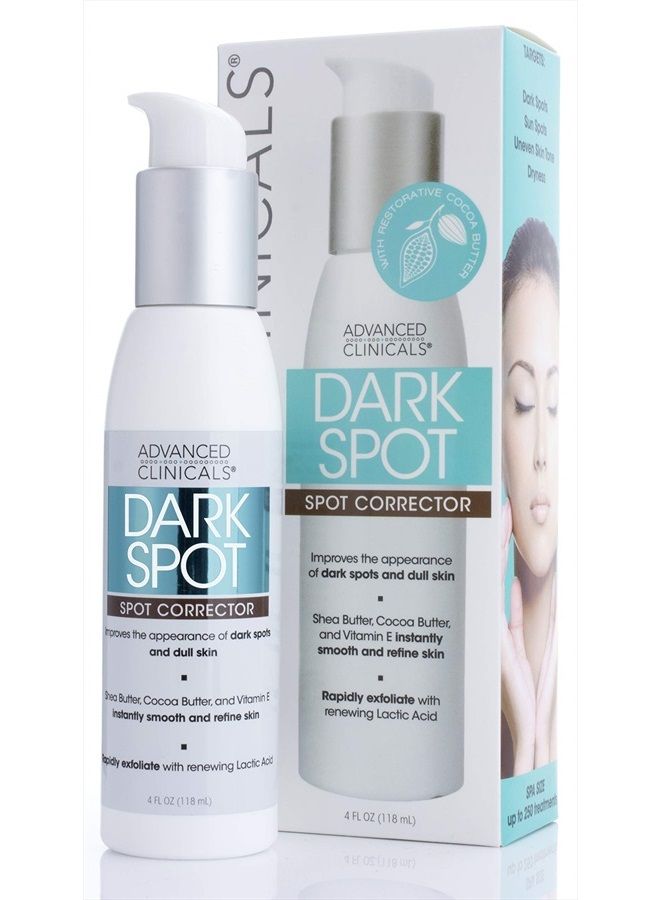 Dark Spot Corrector Facial Cream W/Shea Butter & Hyaluronic Acid Skin Care Face Lotion. Anti Aging Moisturizer Targets Dark Spots, Wrinkles, Age Spots & Uneven Skin Tone, 4 Fl Oz