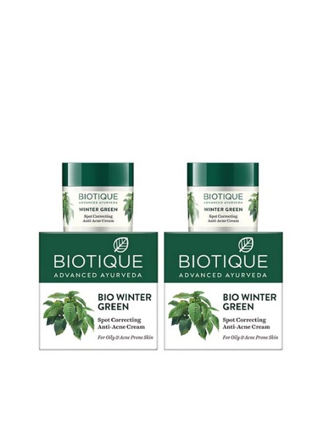 Bio Winter Green Spot Correcting Anti Acne Cream 15G (Pack Of 2)