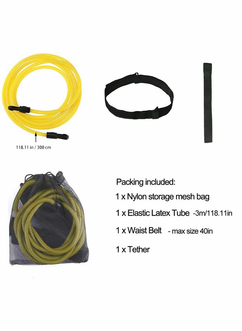 Swim Training Belt Leash Tether Stationary Swimming Harness Static Bungee Cords Resistance Bands Exercise Belts