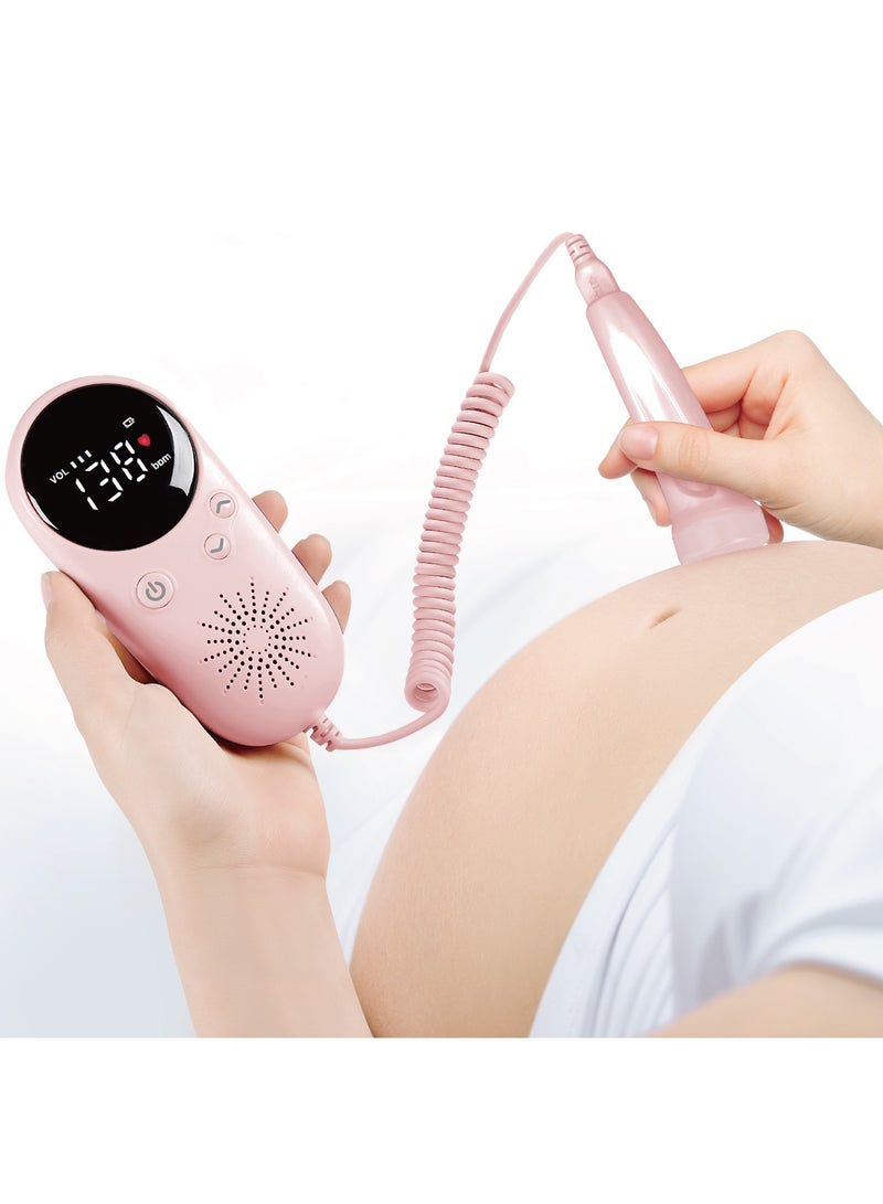 Britzgo Doppler Ultrasound Baby Heart Rate Detector LED Heartbeat Monitor Radiation Free Stethoscope Portable Maternity Ultrasound Heart Rate Monitor