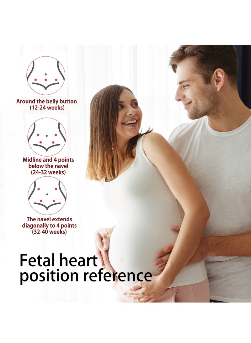 Britzgo Doppler Ultrasound Baby Heart Rate Detector LED Heartbeat Monitor Radiation Free Stethoscope Portable Maternity Ultrasound Heart Rate Monitor