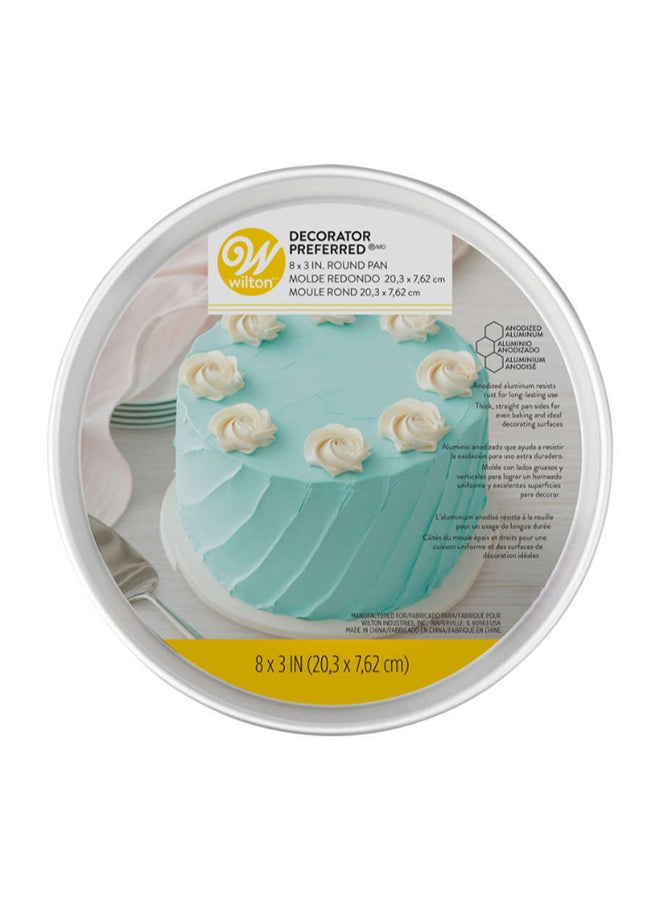 Decorator Preferred Round Pan Silver 8x3inch