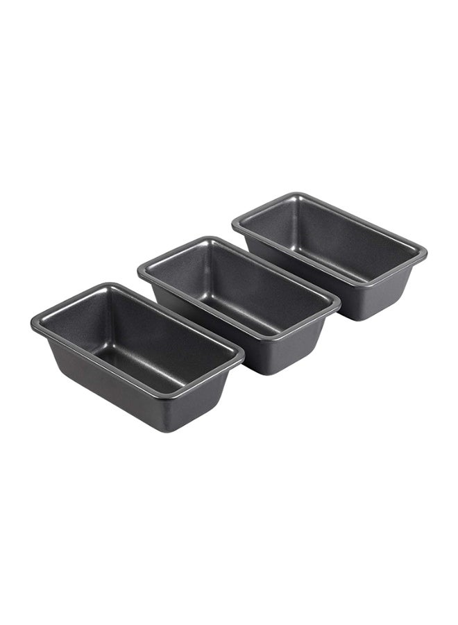 3-Piece Mini Loaf Pan Set Black