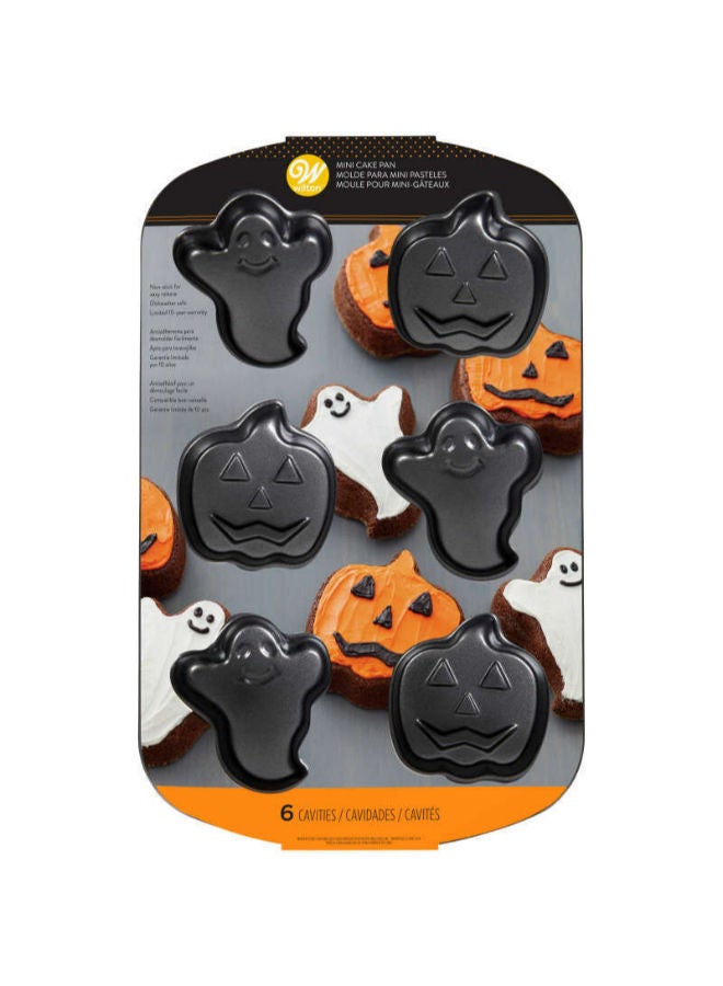 Wilton Halloween Ghost and Pumpkin Mini Cake Pan, 6-Cavity