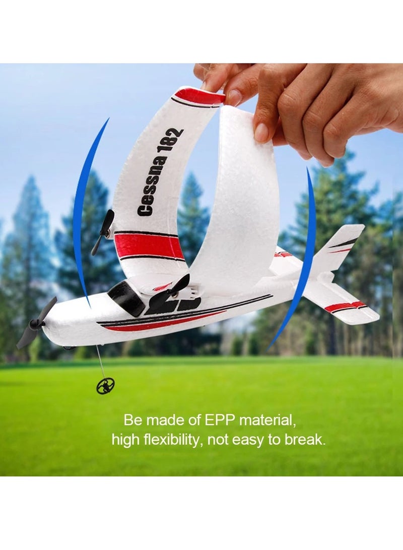 FX801 RC Plane, 2.4ghz 2ch Remote Control Airplane, Fixed Wing RC Aircraft Epp Foam RC Plane, Easy To Fly RC Glider Toys For Kids, Boys And Beginners, (White)