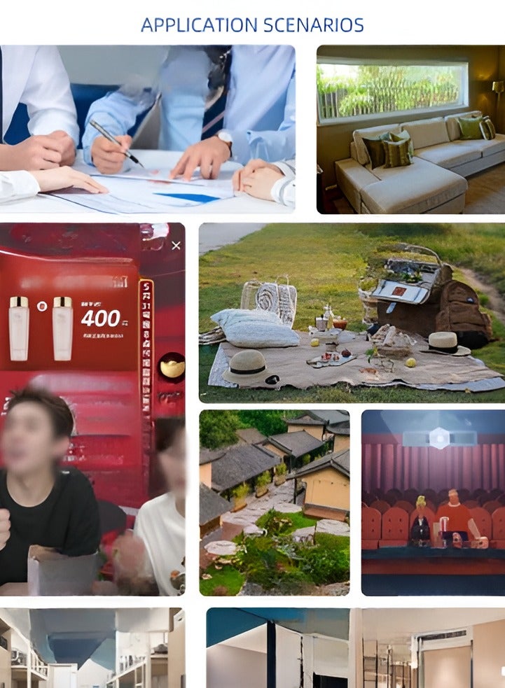 1080p high-definition projector, durable Portable Mini Projector, wireless same-screen video projector for home and office, Same screen model [Mobile phone with same screen without battery]